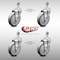 Service Caster 5 Inch SS Gray Polyurethane Wheel Swivel 1/2 Inch Threaded Stem Caster Set SCC SCC-SSTS20S514-PPUB-121315-4 - alternate 3